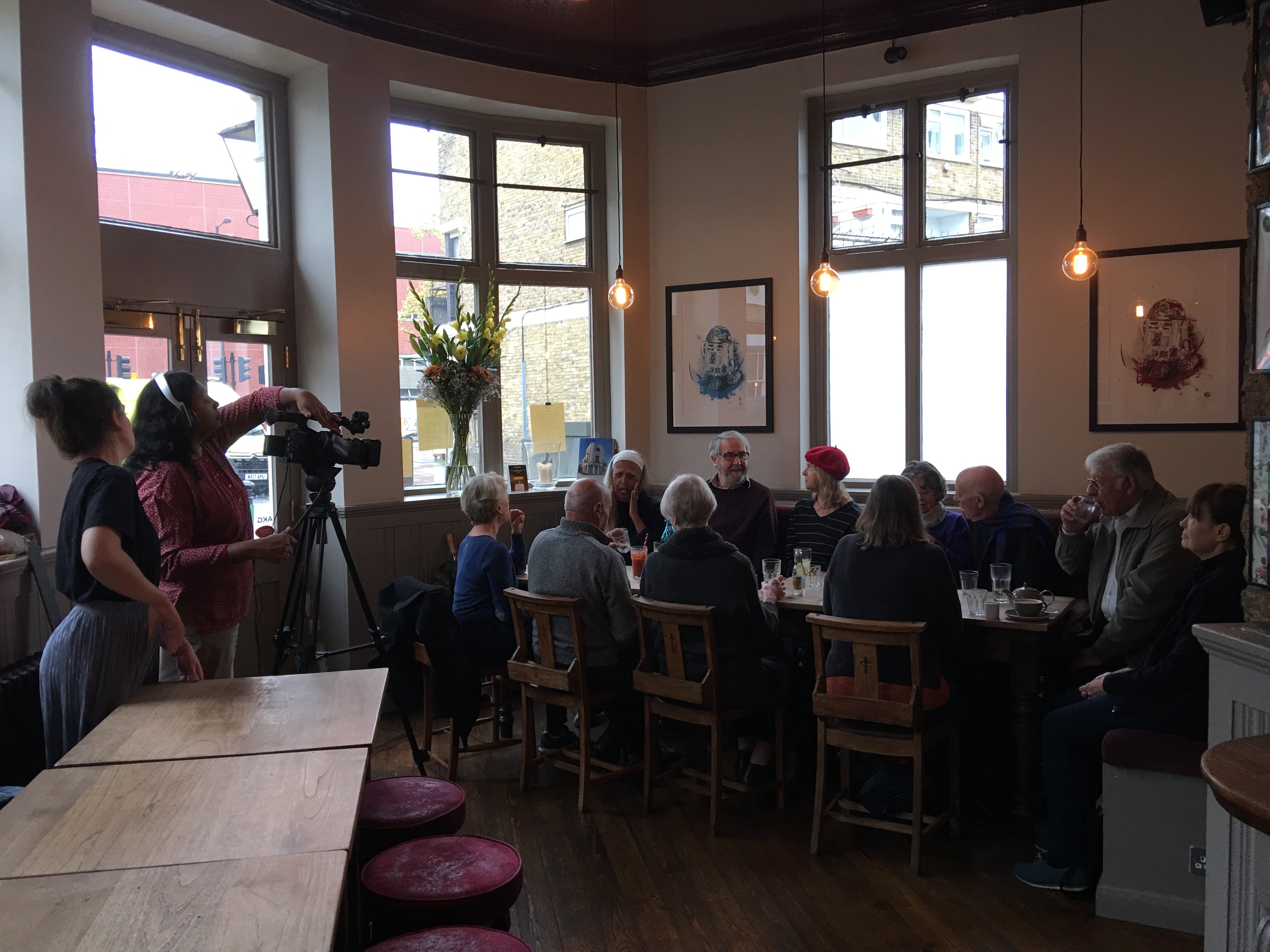 Filming in The Albert Arms